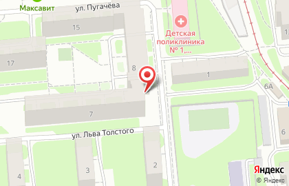 Школа танцев Натали-НН на улице Льва Толстого на карте