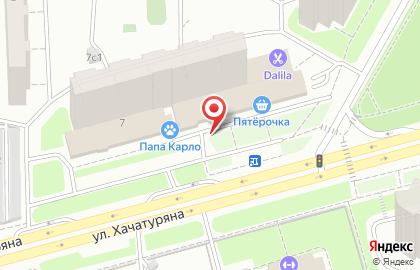 ОАО Банкомат, МОСКОВСКИЙ КРЕДИТНЫЙ БАНК на улице Хачатуряна на карте