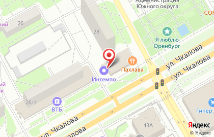 Служба доставки пиццы In Tempo в Ленинском районе на карте