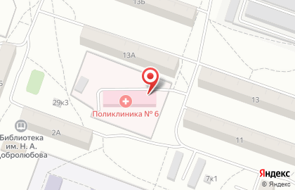 Городская поликлиника №6 на 2-ой Любинской улице на карте