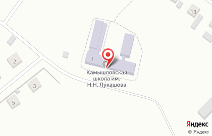 Камышловская средняя общеобразовательная школа на карте