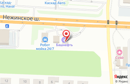 АЗС Башнефть в Ленинском районе на карте