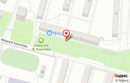 Магнит на улице Федора Крылова на карте