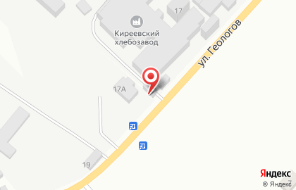 Магазин продуктов У хлебзавода на улице Геологов на карте