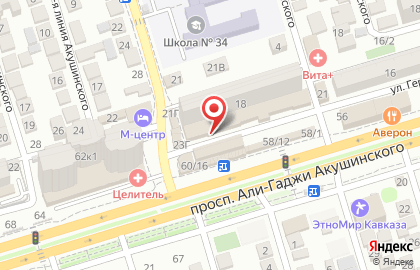 Супермаркет Оптовик на проспекте Али-Гаджи Акушинского на карте