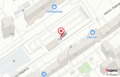 Автостоянка Вираж на проспекте Карла Маркса, 10в на карте