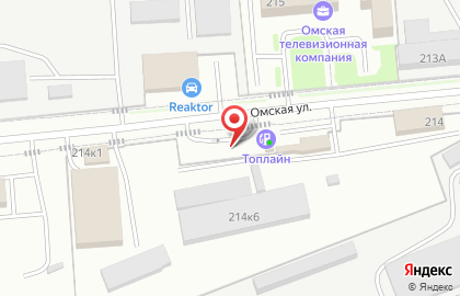 АЗС Топлайн на Омской улице, 214 к 2 на карте