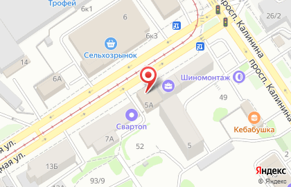 Автоцентр УАЗ-АГАС в Железнодорожном районе на карте