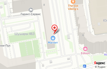 Супермаркет Магнит в Пушкинском районе на карте