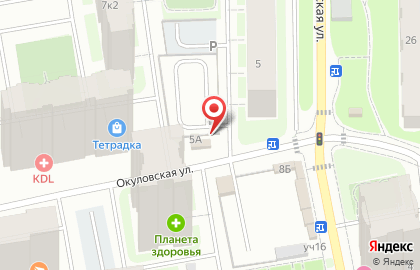 Автостоянка на Окуловской, 5 к1 на карте