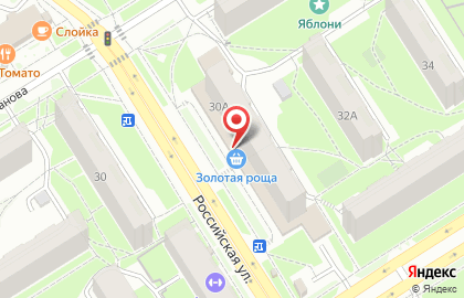 Киоск по продаже фруктов и овощей в Новосибирске на карте