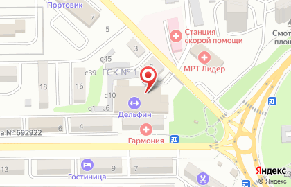 Спортивный клуб Дельфин на карте
