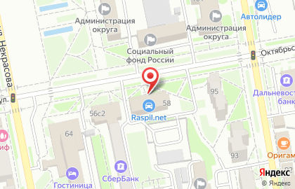 Кафе быстрого питания HotDogger на Октябрьской улице на карте