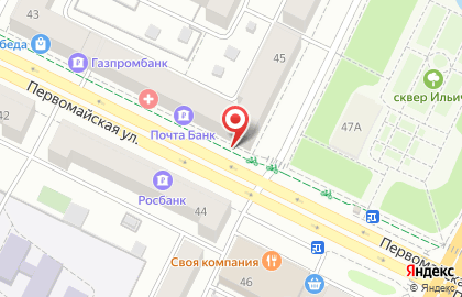 Продовольственный магазин Лукошко+ на Первомайской улице на карте