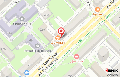Продуктовый магазин Фрукты есть в Правобережном районе на карте