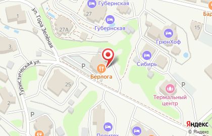 Гостиница Берлога на Спортивной улице на карте