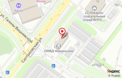 Отдел МВД России по району Новокосино г. Москвы на карте
