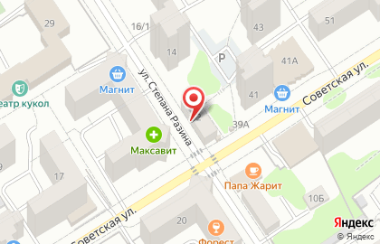 Бакинский дворик в Железнодорожном районе на карте