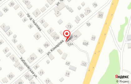 Торгово-сервисная компания Универсал на улице Комарова на карте