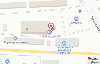 Транспортно-экспедиторская компания Деловые Линии на Придорожной улице на карте