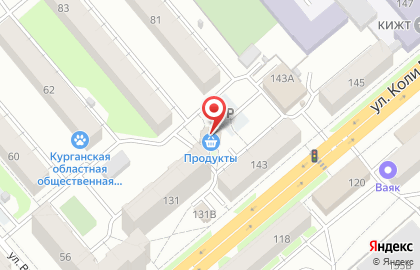 Продуктовый магазин на Комсомольской на карте