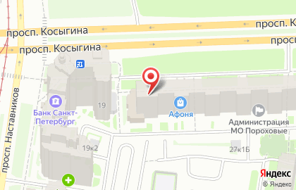 Банкомат СберБанк на проспекте Косыгина, 27 к 1 на карте
