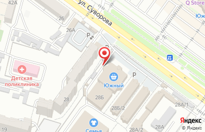 Компания Упаковочка на улице Суворова на карте