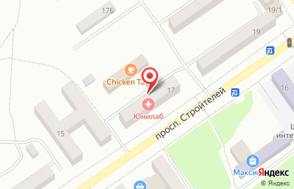 ИСИДА на проспекте Строителей на карте