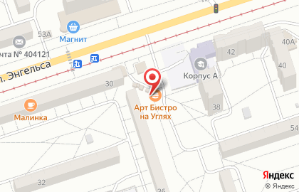Киоск по продаже колбасных изделий на улице Энгельса на карте