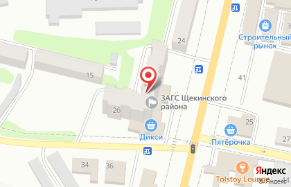 Банкомат Московский Индустриальный банк, филиал в г. Туле на Советской улице в Щёкино на карте