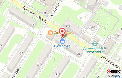 Дискаунтер Пятёрочка на Гоголевской улице на карте