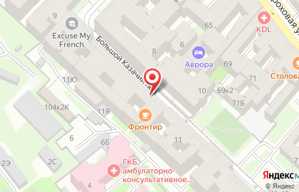 Квартирное бюро в Большом Казачьем переулке на карте