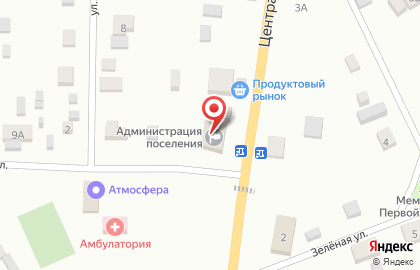 Продуктовый магазин Светлана на Центральной улице на карте