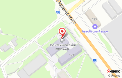 Псковский политехнический колледж на улице Леона Поземского на карте