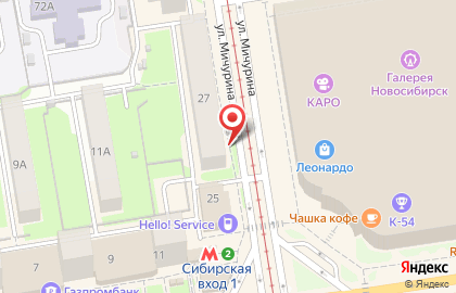Новосибирский филиал Банкомат, Банк Москвы в Заельцовском районе на карте