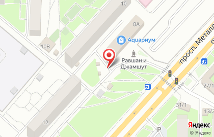 Киоск по продаже печатной продукции Лига Пресс на проспекте Металлургов на карте