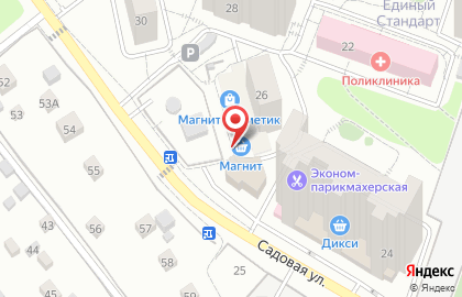 Север на Садовой улице на карте