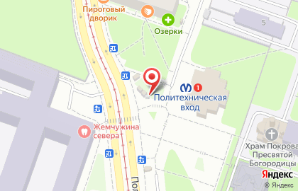 Киоск по продаже печатной продукции Красногвардейское МРА Союзпечать на Политехнической улице на карте