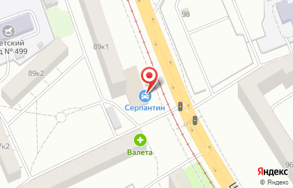 Магазин автотоваров Серпантин в Орджоникидзевском районе на карте