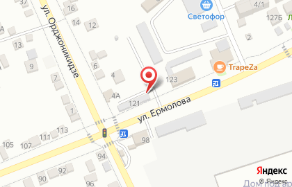 Автостоянка Таксопарк на улице Ермолова на карте