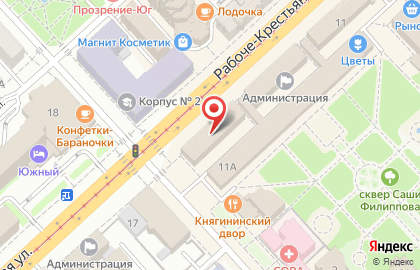 Диана на Рабоче-Крестьянской улице на карте
