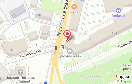 ОАО Банкомат, ТрансКредитБанк на Республиканской улице на карте