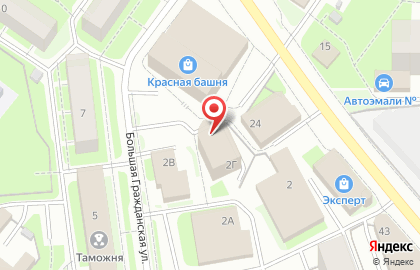 Большая Гражданская 2Г, торгово-офисный центр на карте