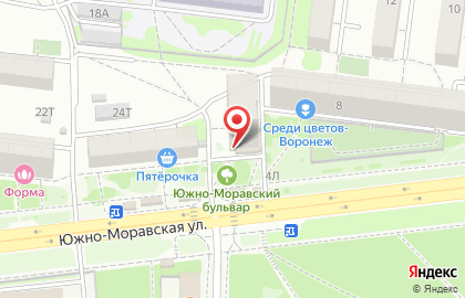 Книжно-канцелярский магазин ОПТимист на Южно-Моравской улице на карте