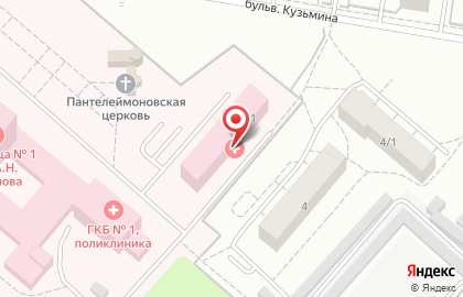 Сурдологический центр, Городская клиническая больница №1 им. Кабанова А.Н. на карте