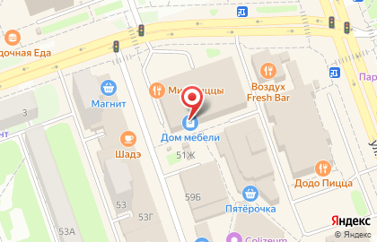 Торговый центр Дом мебели в Нижнем Новгороде на карте