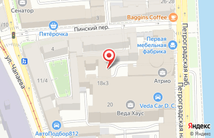 Централизированные противопожарные услуги на Петроградской набережной на карте