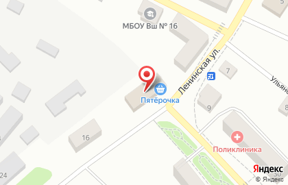 Супермаркет Пятёрочка на Ленинской улице на карте