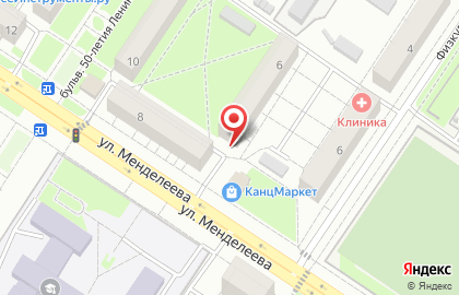 Ателье Модистка на улице Менделеева на карте