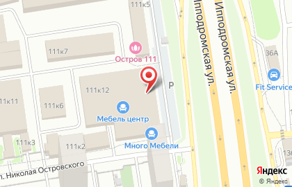 Салон мягкой мебели Формула дивана на улице Николая Островского на карте